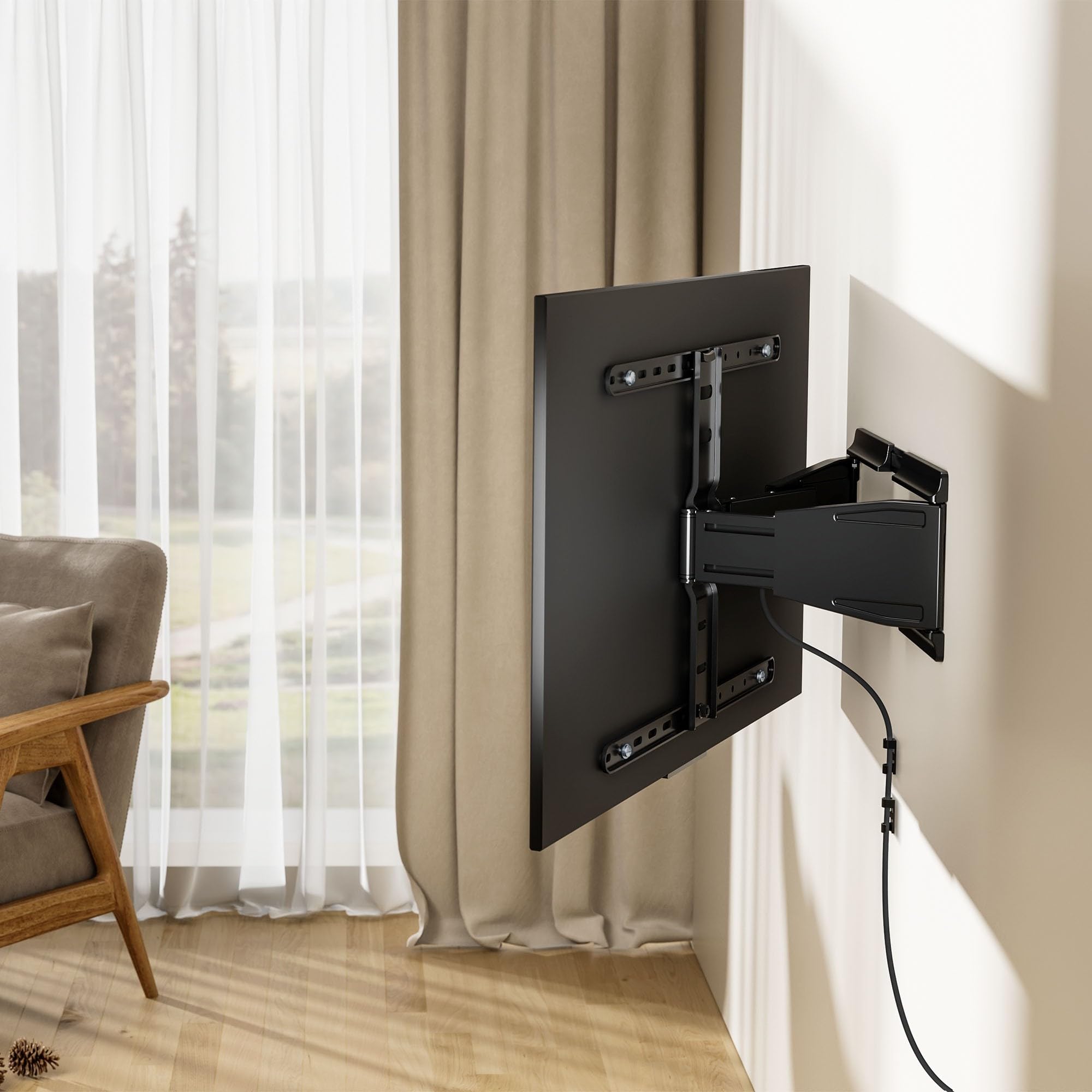 Kruger&Matz Soporte de Pared Universal Ultra Delgado 43"-90" Ajustable Vertical y Horizontal KM1308