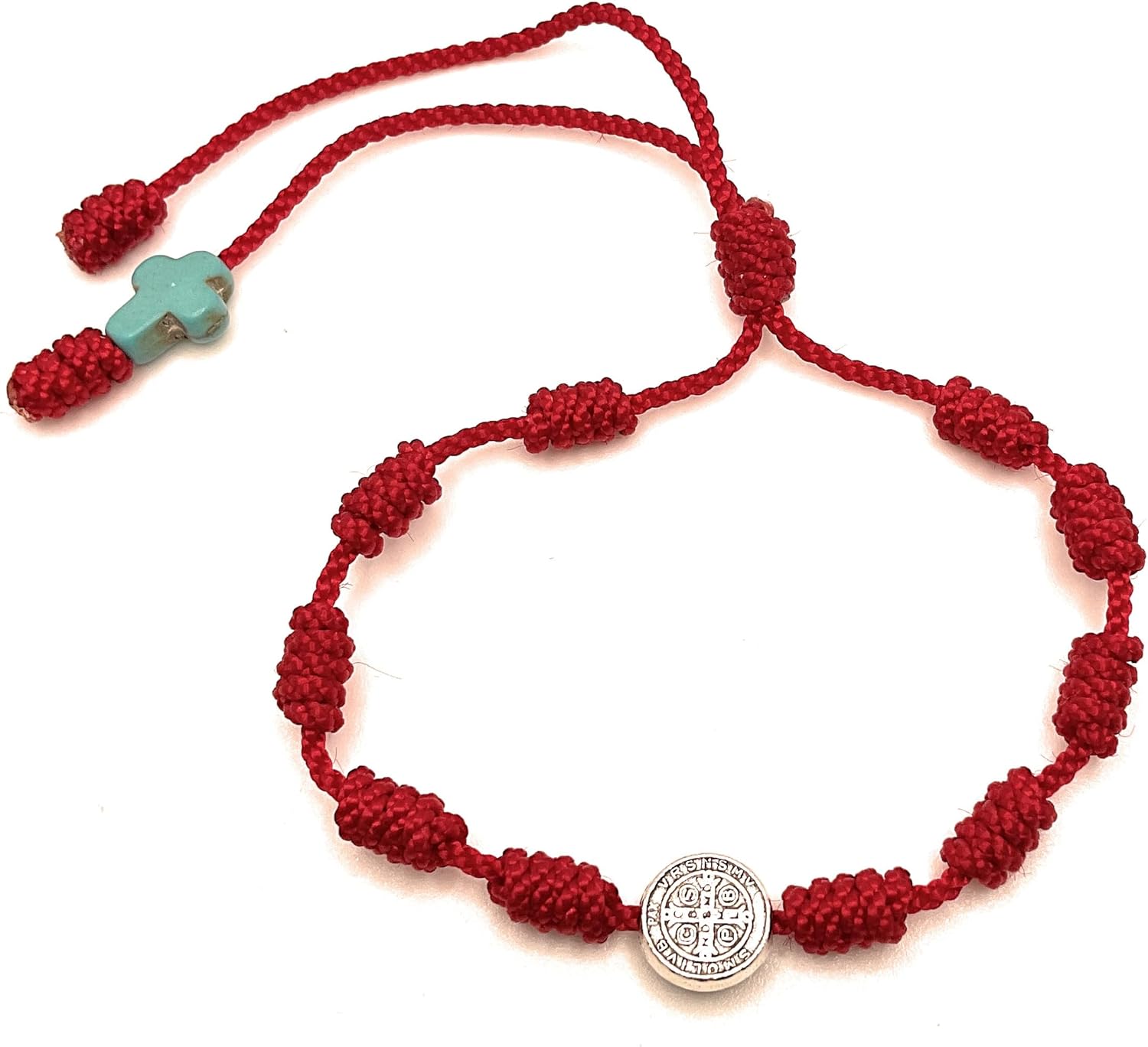 Saint Benedict Bracelet, San Benito Pulseras, Colorful Bracelet, Saint Benedict Bracelet Ajustable, Women Bracelet, Religious Bracelet, Catholic Bracelet. - Image 2