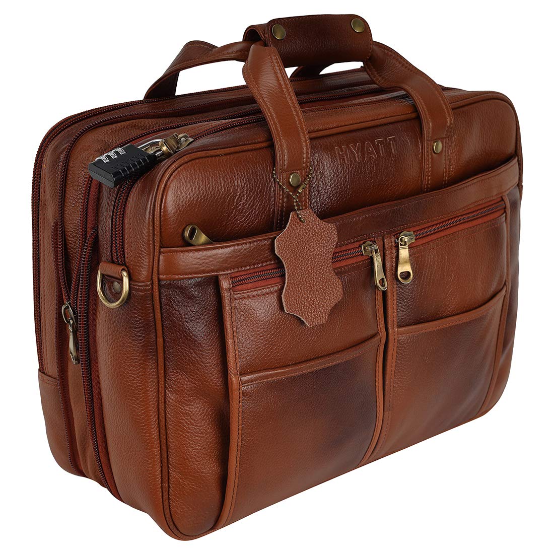 See full amazon price history chart for HYATT Leather Accessories 16 Inch 24 litres Capacity Leather Laptop Office Briefcase for Men Upto16 inch Laptop Compartment Dimension-L-16 X H-12 X W-6 Inch Weight-1.4 KG (Brown) HYATT Leather Accessories 16 Inch 24 litres Capacity Leather Laptop Office Briefcase for Men Upto16 inch Laptop Compartment Dimension-L-16 X H-12 X W-6 Inch Weight-1.4 KG (Brown) (B08PDKJS45) Amazon Price History, Amazon Price Tracker