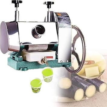Manual Sugarcane Juicer Sugarcane Juicer Sugarcane Press Multi-function Sugarcane Extractor 50kg/hr Sugarcane Juicer Stainless Steel Sugarcane Juicer with 2.48 Inch Inlet for Restaurant or