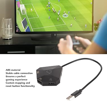 Keyboard and Mouse Adapter, Game Console Converter with Custom Mapping, Reset Function for PS5 Xbox Switch PC Gaming