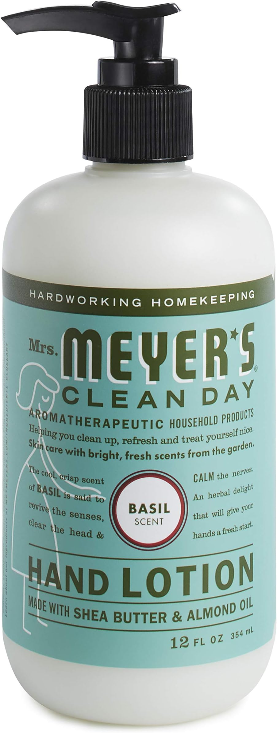 Mrs. Meyer's Hand Lotion, Basil, 12 OZ