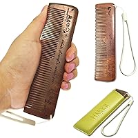 Vista 1 de Peine de madera para el dolor de parto, alivio natural de la contracción del embarazo, peine de parto con diseños lindos, cubierta de cuero