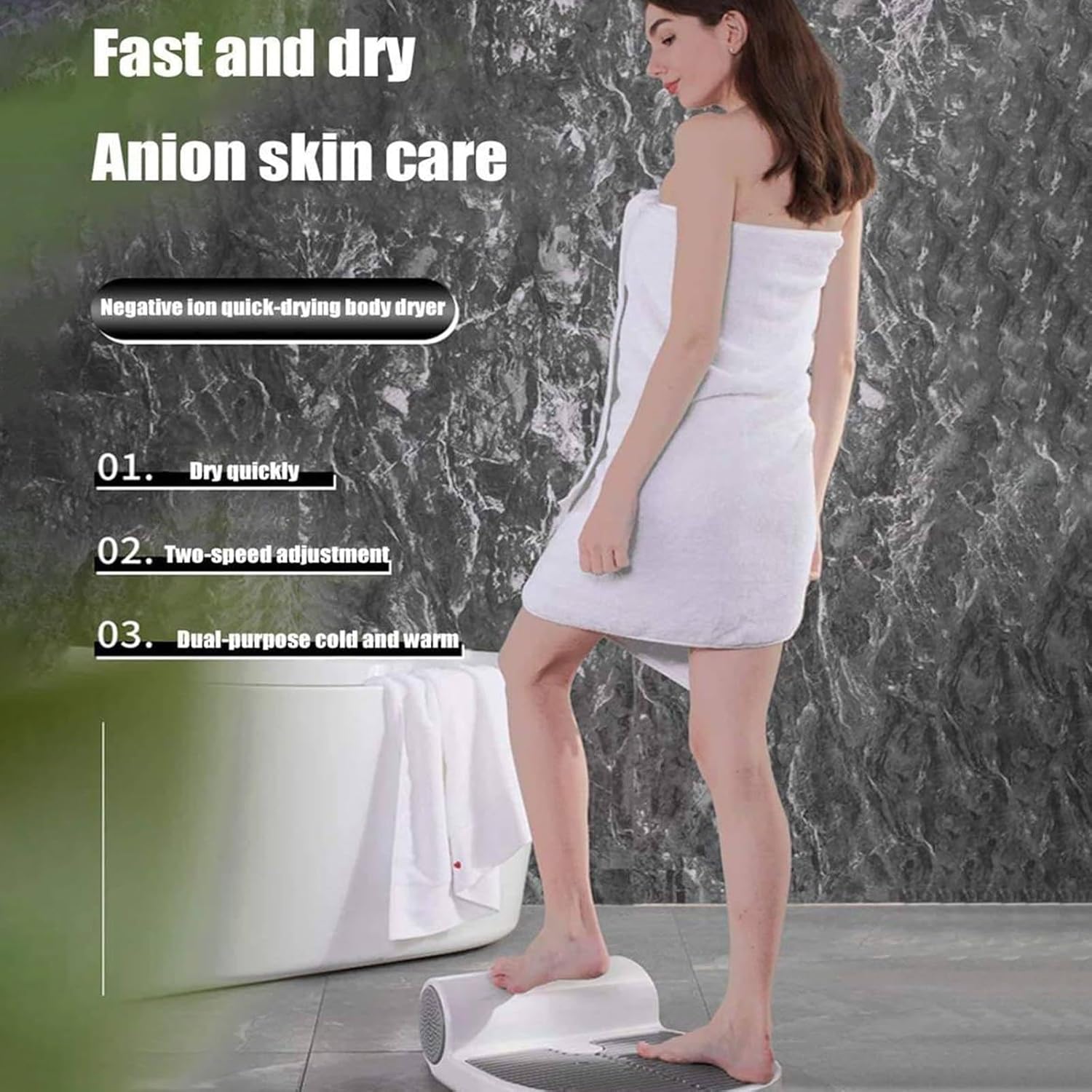 1500W Portable Body Dryer with Weight Scale - Fast Drying Blower, Hot/Cold Air Modes, Auto Sensor for Home & Gym Use, Ideal After Shower & Workout