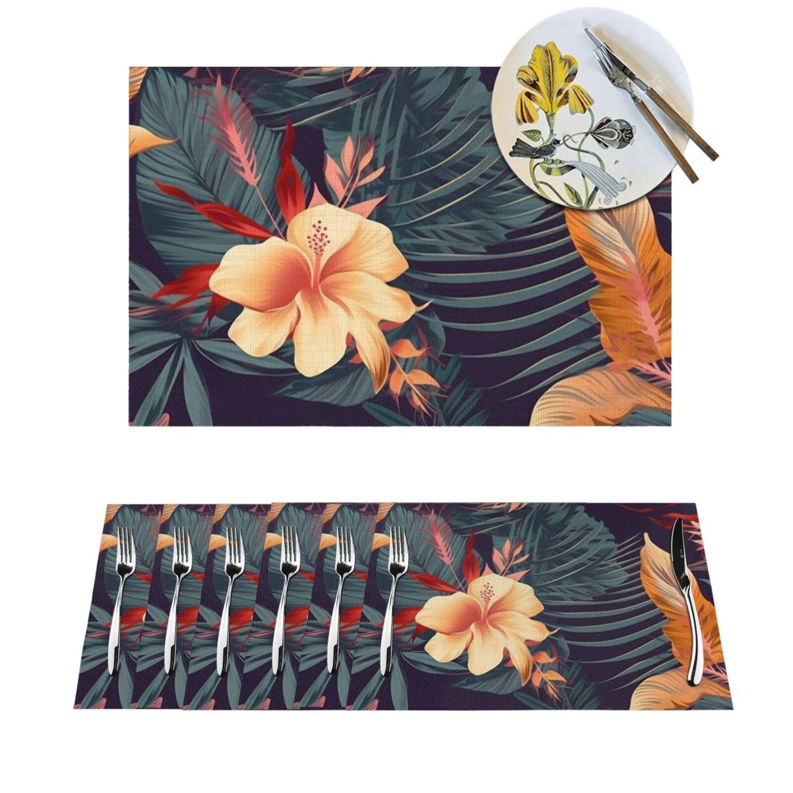 Lot de 6 sets de table lavables en PVC pour protéger la cuisine des taches