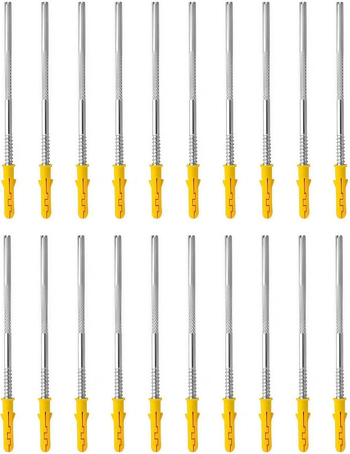 20 Piezas Escuadras para Estanterias, 6×130 mm Soporte Oculto para Baldas Pared Armario, Soportes de Estante Invisibles, Ideal para Instalación Vertical de Estantes