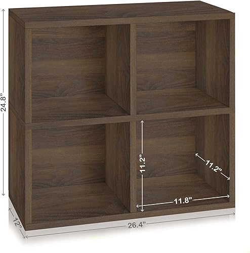 Miniatura 3 de Way Basics Estantería de 4 cubos, organizador de armario y almacenamiento