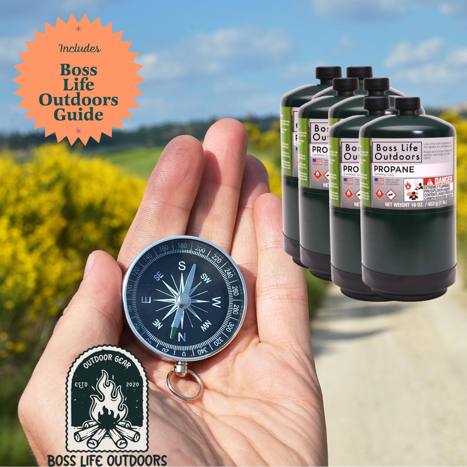 Boss Life Outdoors Propane Cylinders - 16 Oz (6 Pack)