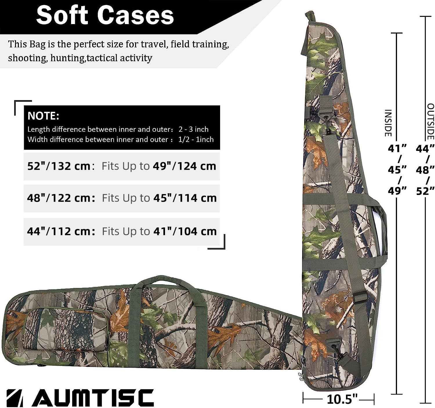 AUMTISC Fundas Blandas para Rifle, Bolsa para Rifle de Aire, Bolsa Acolchada para Almacenamiento de Escopeta, Bolsa para Rifles con Alcance