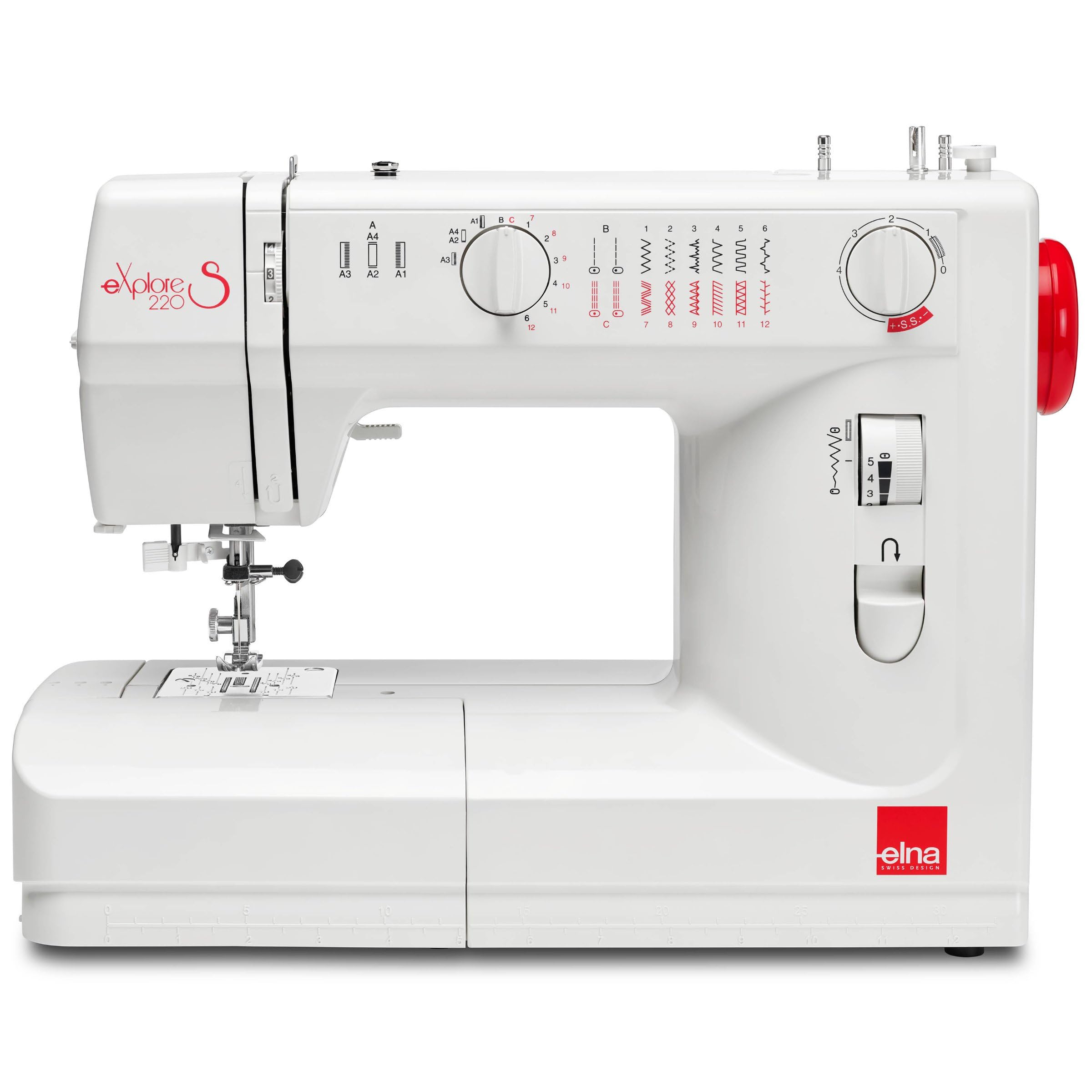 Elna eXplore 220S mechanische Nähmaschine (rot)