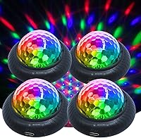 Vista 1 de Luz nocturna para fiesta de discoteca, 2 en 1, parpadeos con música activada por sonido, bola de discoteca multicolor, recargable, funciona