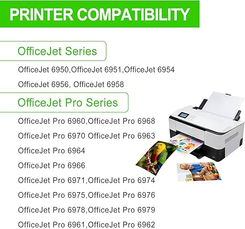 Miniatura 3 de greencycle Paquete combinado de cartuchos de tinta 902XL de repuesto para HP 902 902 XL con chip mejorado compatible con HP Officejet Pro 6968 6978