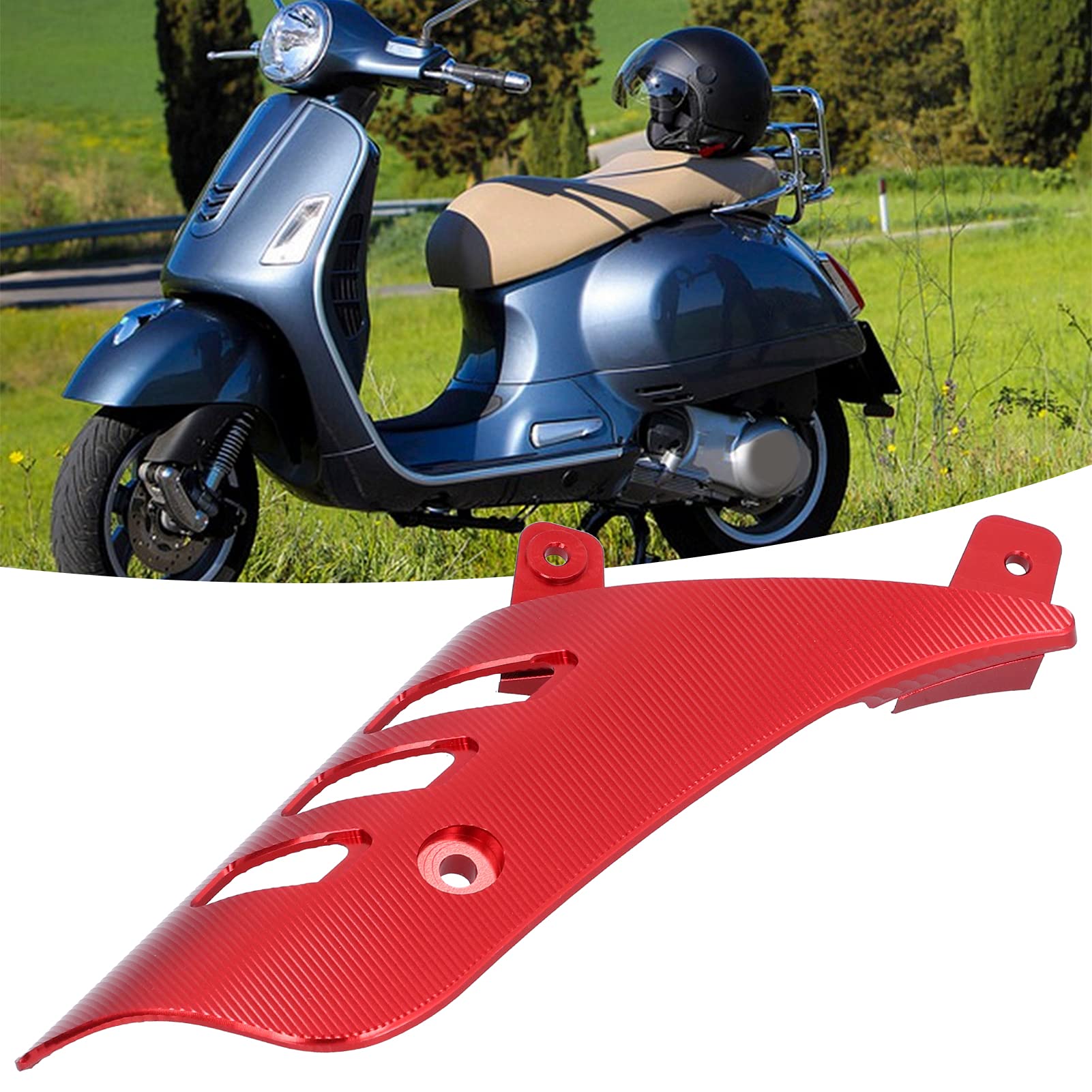 Copertura Forcellone, Copertura Forcellone Moto Ruota Anteriore Ammortizzatore Laterale di Ricambio per VESPA GTS 125 200 300 2013-2020(Un rosso)