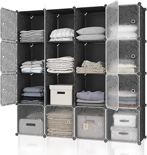 MAGINELS Cubos de almacenamiento portátiles Cubos de almacenamiento de 14 x 14 pulgadas, estantes organizadores de almacenamiento para ropa,