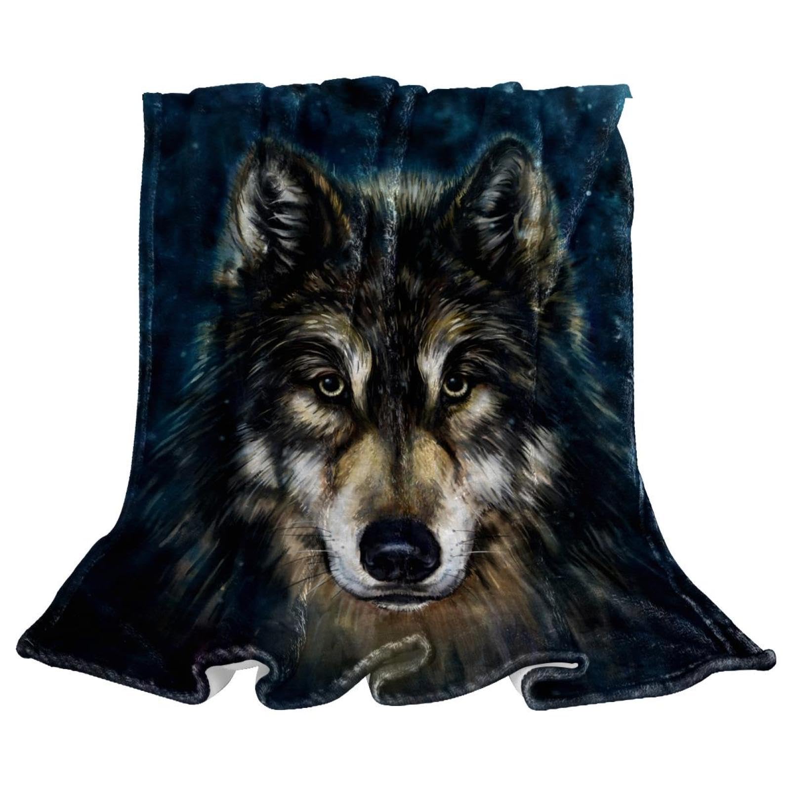Couverture polaire loup pour ne plus avoir froid sur votre canapé