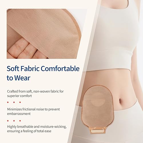 Miniatura 4 de DERAYMI 20 bolsas de ostomía de colostomía Bolsa de suministros de ostomía drenable de una pieza para ileostomía y cuidado del estoma Barrera