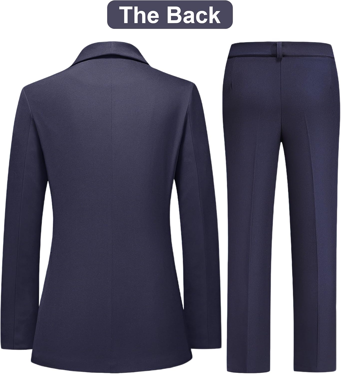 Women's Pant Suits 2 Piece Set Longline Shawl Collar Blazer with No Closure for Women Business Casual Wear