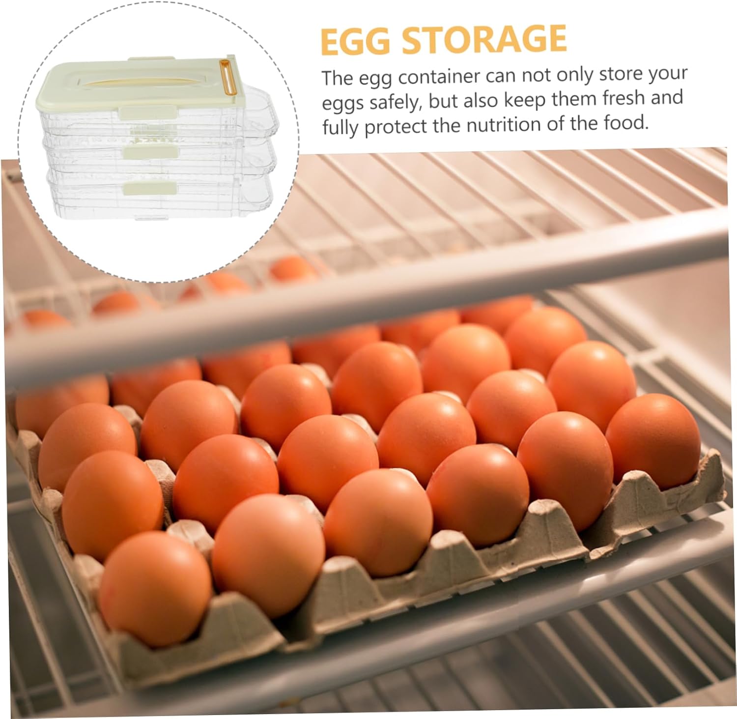 Rolling Egg Holder for Refrigerator Door Egg Storage Container for Fridge Easy Access