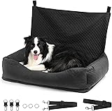 Dog Car Seat for Medium and Large Dogs or Two Small Dogs, Universal Dog Seat Car Rear Seat for Small/Medium Dogs up to 20 kg, Washable, Self-Warming Cat Bed - 1