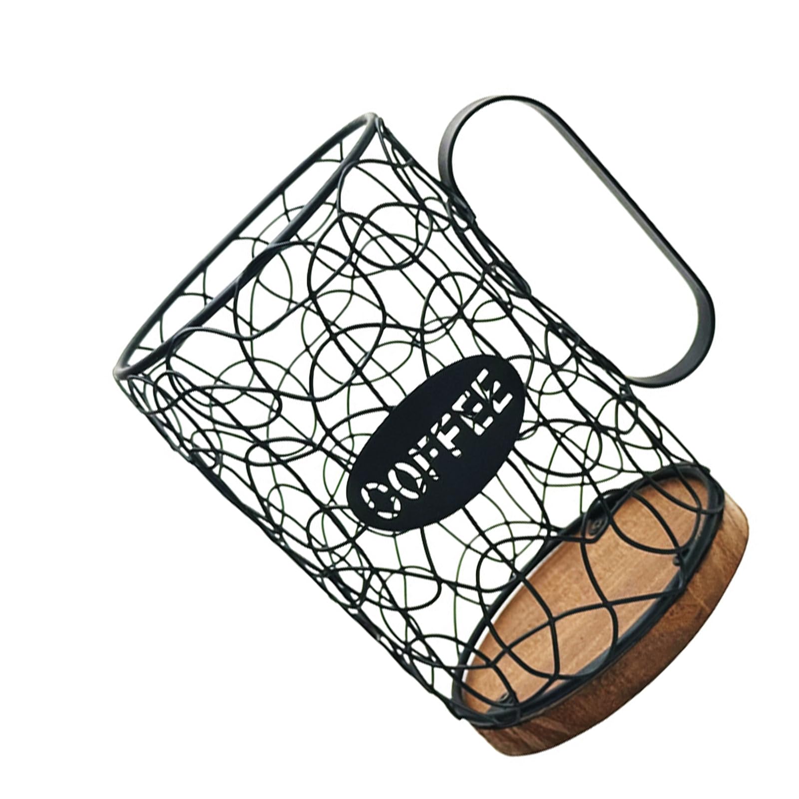 GKYQVE Multipurpose Coffee Holder Basket Elegant Opening for Home and Organization Sturdy Coffee Organizers Basket in Elegant Designs Featuring Opening