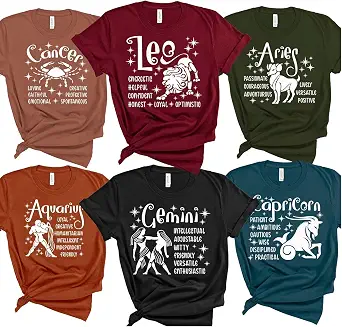 Women's Zodiac Sign Birthday Gift T-Shirt