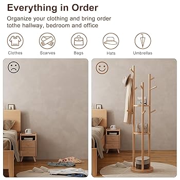 solid wood cactus coat rack