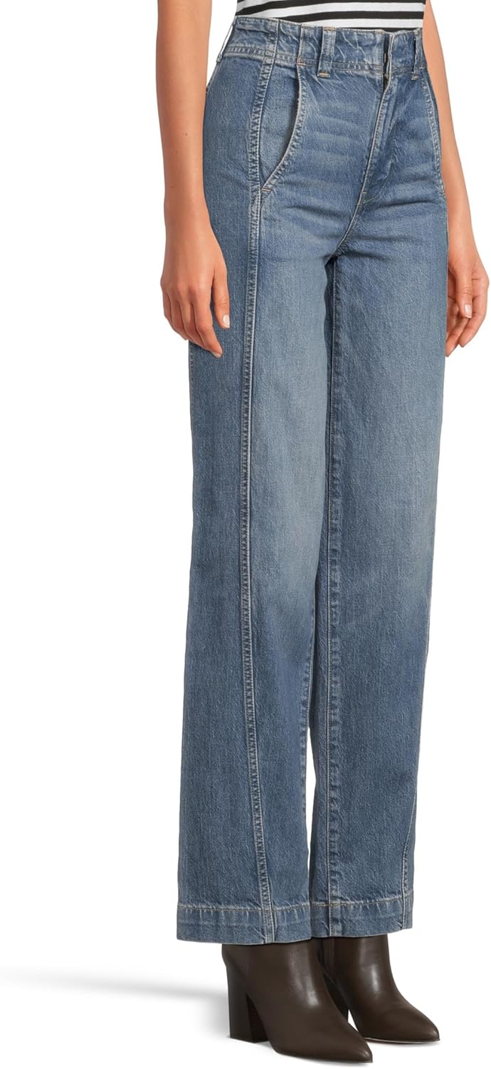 Madewell Womens Tapered Trouser in Rinse in Concho Wash - Image 2