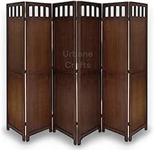 Wooden Partition Screen/Room Divider Traditional Handicrafts Plain Pattern 6Ft Height (2 Panel) (6 Panel)