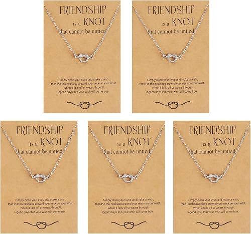 Your Always Charm Friendship Necklaces for 2 Women Matching BFF Necklace Set wit