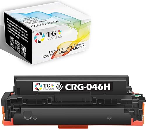 TG Imaging Paquete de 1 cartucho de tóner 046H compatible con Canon 046 negro compatible con impresora Color imageCLASS LBP654Cdw MF735Cdw MF731Cdw