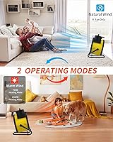 Vista 5 de Buyplus Calentadores al aire libre para patio, calentador eléctrico de garaje de 1500 W con ángulo ajustable de 90°, protección contra