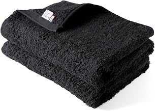 OruTa (オルタ) Bath Towels, Imabari, Set of 2, 100% Cotton, Skin-friendly, Absorbent, Quick-drying, Medium Thickness, Made in Japan, Hotel Air, Post-bath, Ryokan, Bath Goods, 25.6x53.1 inches, Black | No fluorescent dyes, gentle on the skin, hotel specificat