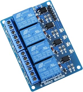 ELEGOO 4 Channel DC 5V Relay Module with Optocoupler for Arduino UNO R3 MEGA 1280 DSP ARM PIC AVR STM32 Raspberry Pi