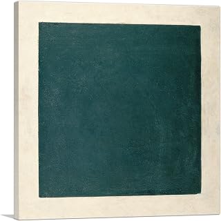ARTCANVAS Black Square 1915 Canvas Art Print Stretched Framed Painting Picture Poster Giclee Wall Decor by Kazimir Malevich - 18" x 18" (0.75" Deep)