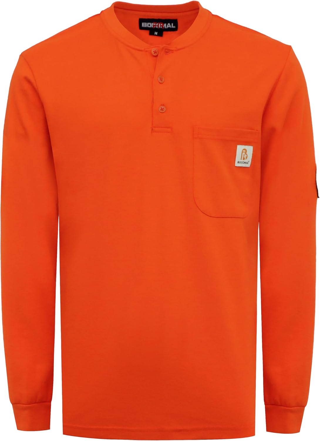 BOCOMAL FR Shirts Flame Resistant Shirt 5.5oz 100% Cotton Light Weight CAT2 Fire Retardant Henley Shirts