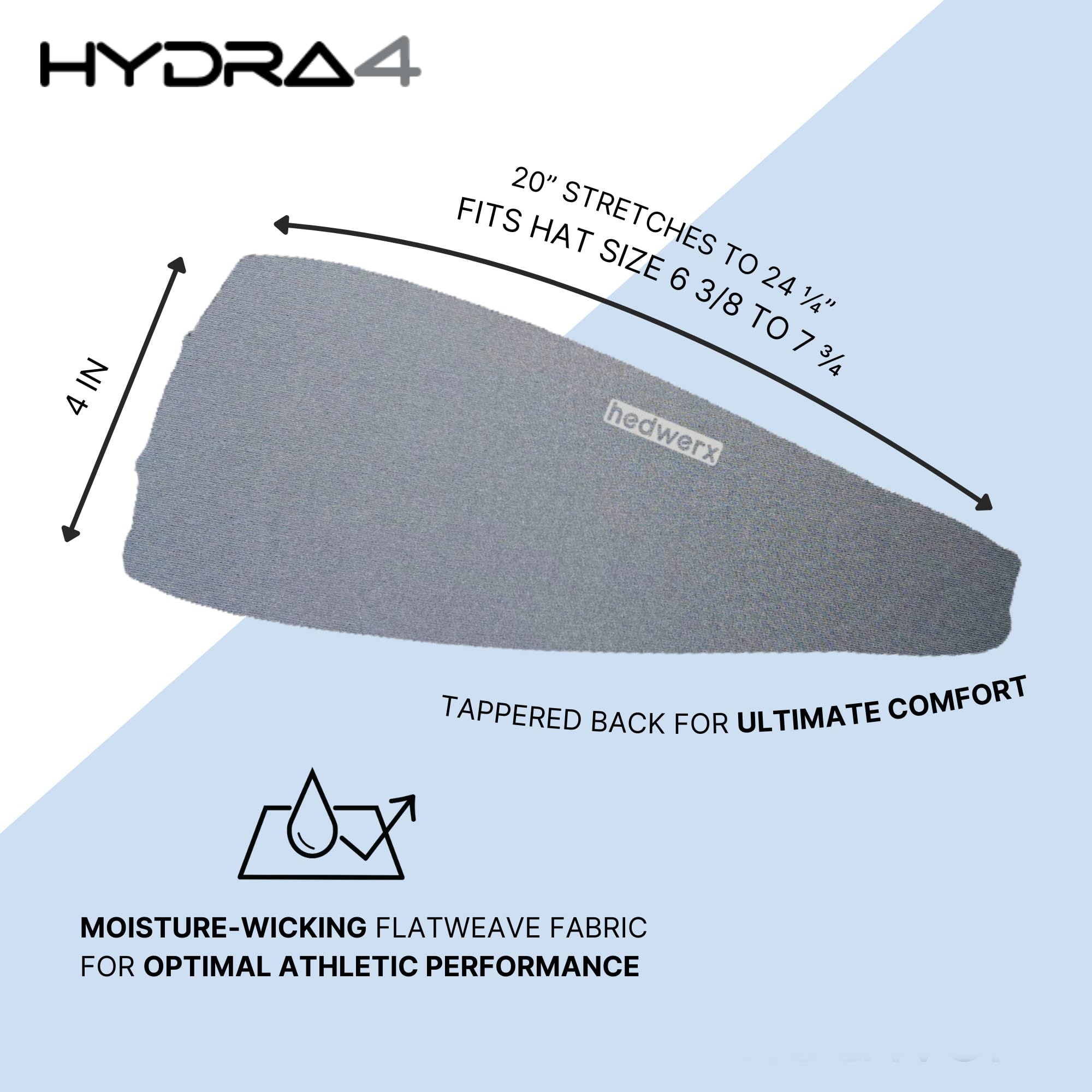Hydra4 - Banda de sudor | Diademas anchas de entrenamiento refrescante para mujeres y hombres | Diadema perfecta para correr, gimnasio y fitness al aire libre