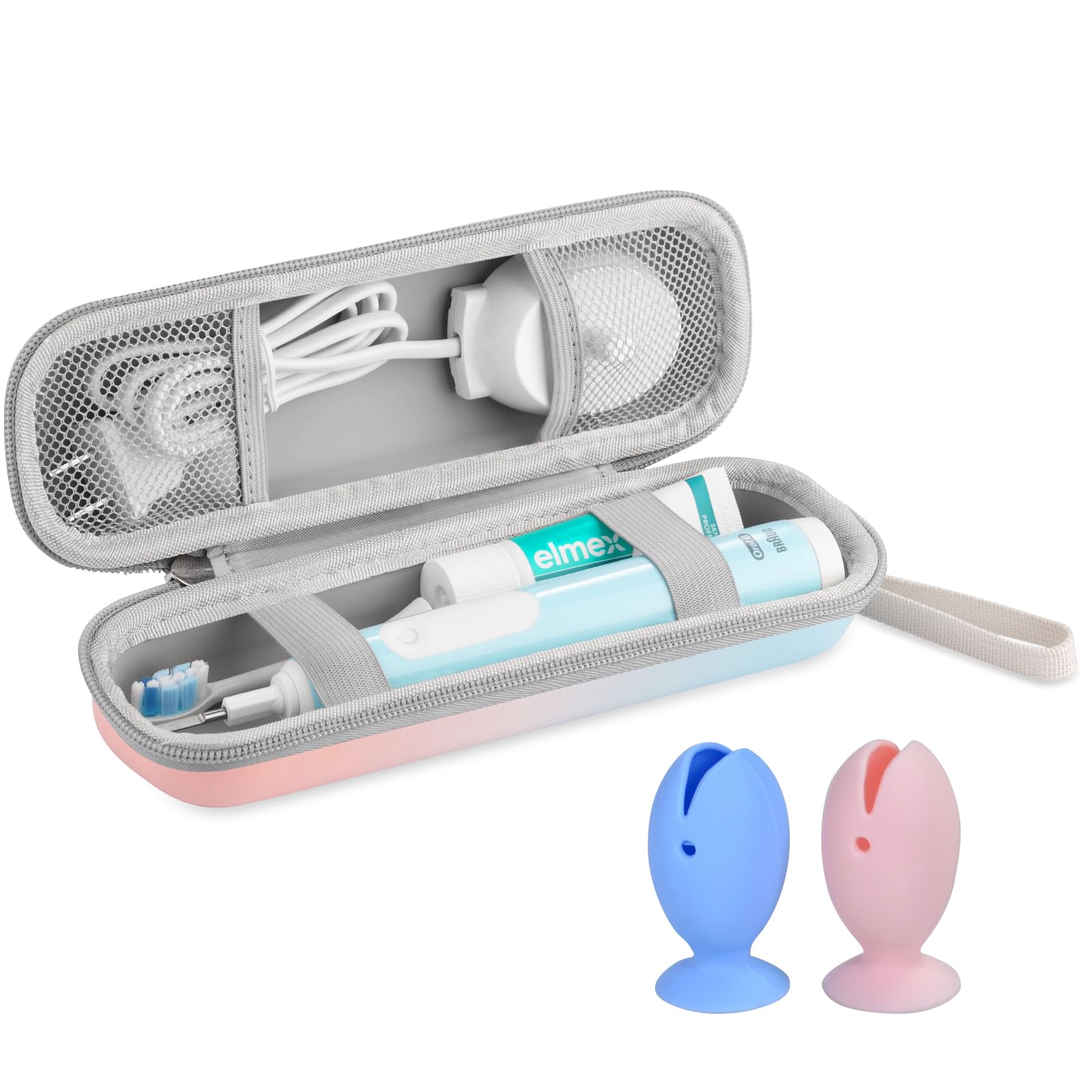 Toothbrush Travel Case for Oral B/Oral-B Pro 1000 1500 5000 7000 7500 9600/ Philips Sonicare 4100 5100 6100 5300 Electric Toothbrush, Portable Hard