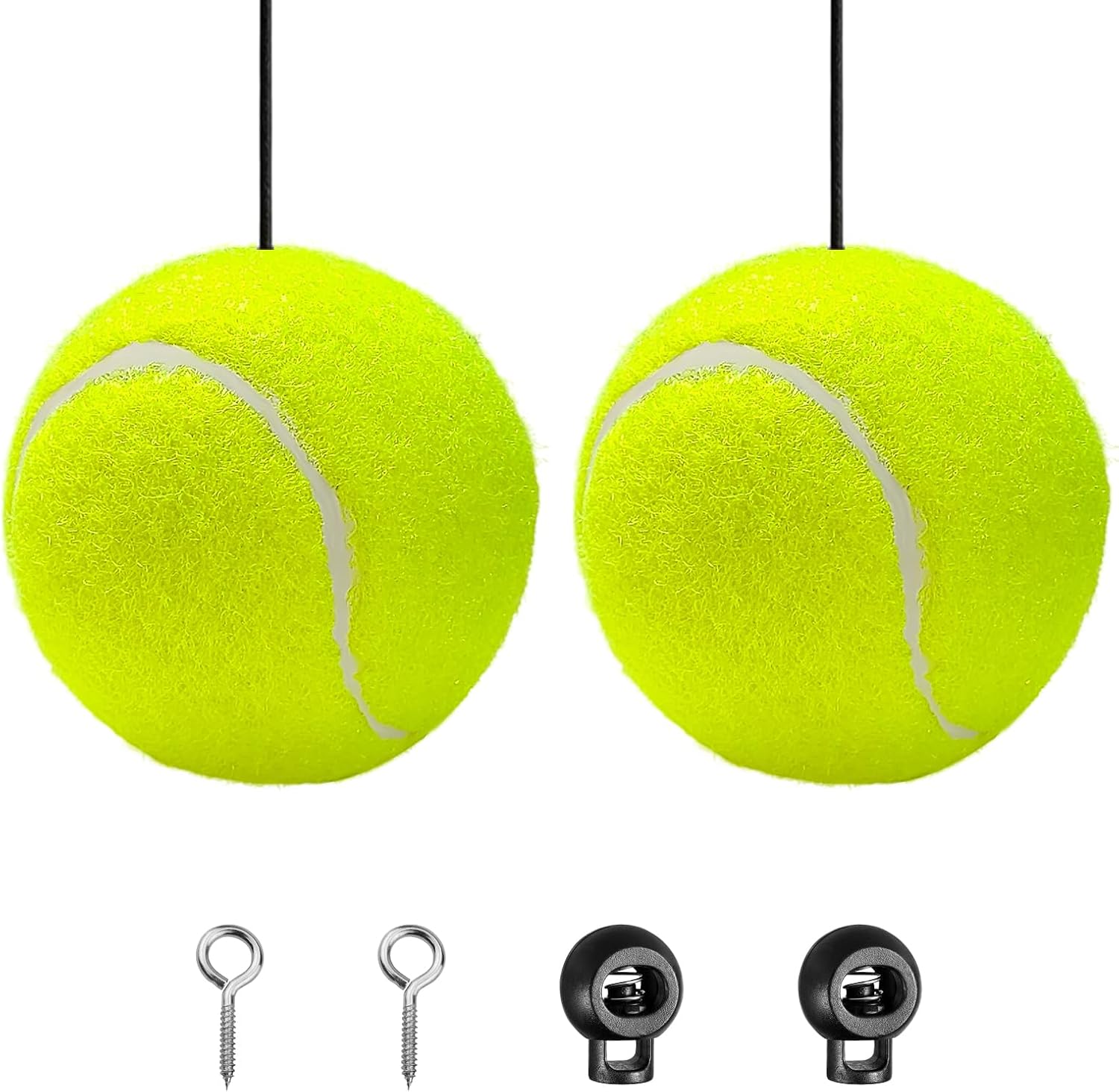 2 PCS Garage Parking Aid Ball, Funny Garage Stop Indicators with Screw Hooks & Cord Locks, Retractable Parking Guide Balls Aid-Parking Assistant Kit for Most Vehicles (Eyes)
