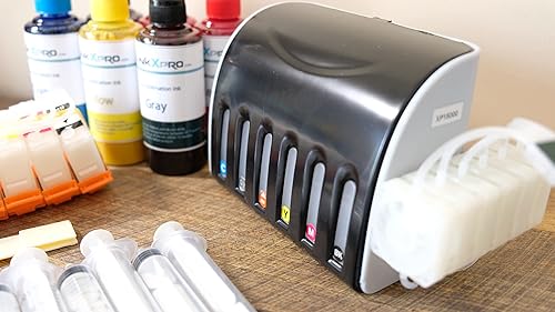 Miniatura 4 de inkxpro Sistema de tinta vacía 312XL CISS Kit de cartucho recargable con amortiguador de control de flujo de tinta para impresora EPSON XP-15000 sin