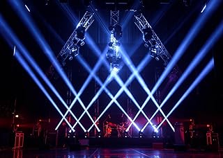 Stage Spotlight Backdrop 10x8ft for Band Stage Live Show Carnival Rock Concerts Music Dj Talent Show Rocker Karaoke Rock N Roll Birthday Party Decoration Banner Photoshoot Props
