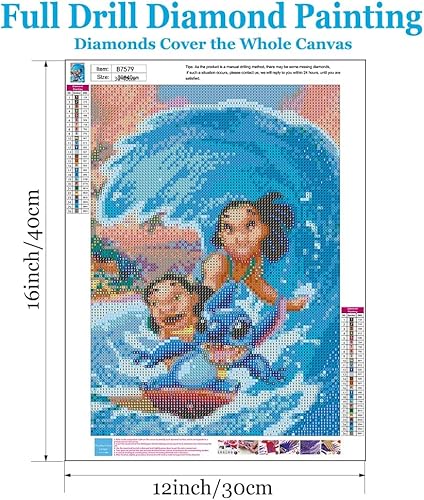 Miniatura 2 de Offito Kits de pintura de diamantes de puntada  Kits de arte de diamantes de puntada para adultos, niños principiantes  Pintura de diamante de