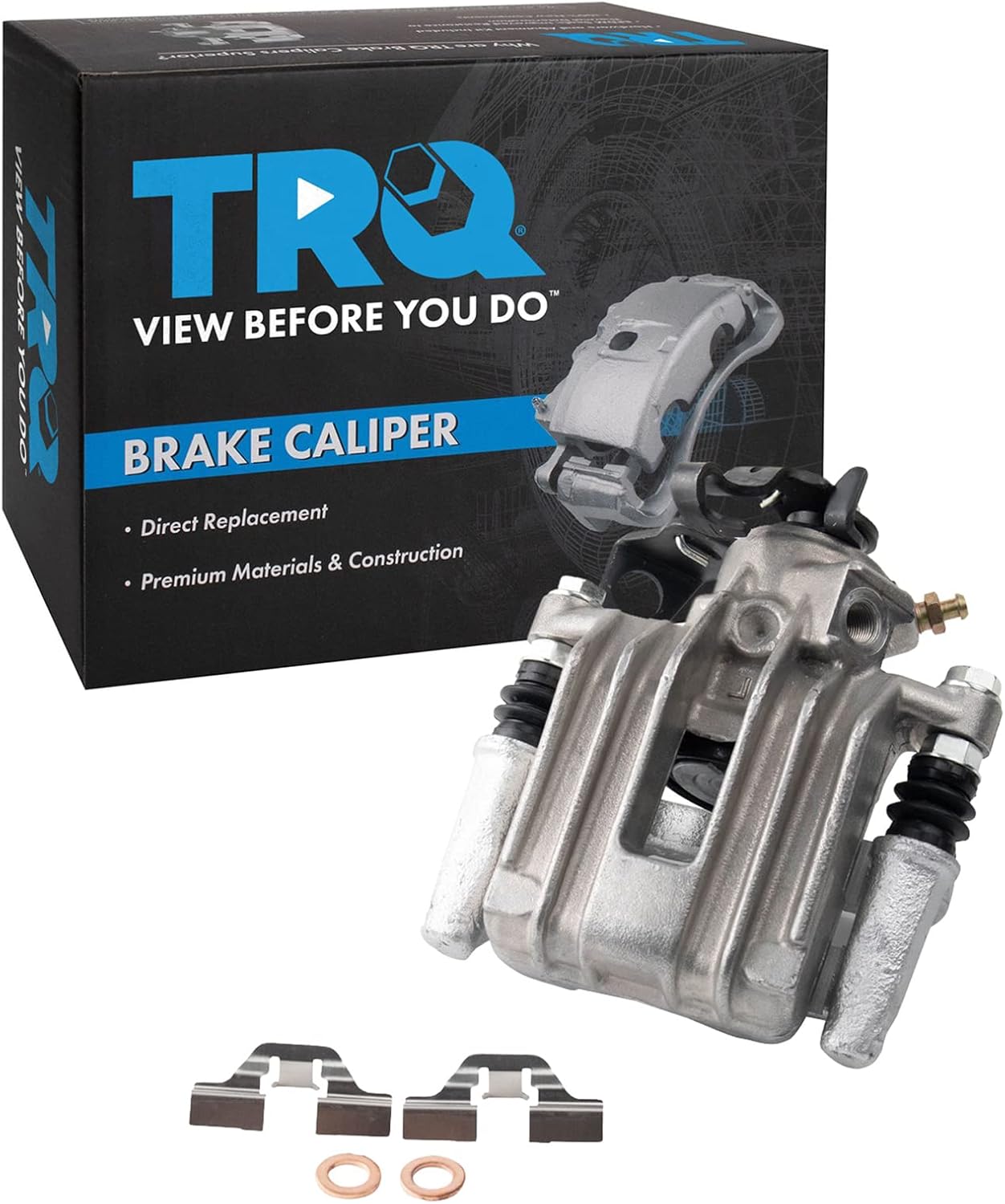 TRQ Rear Left Brake Caliper w/Bracket Drivers Side Compatible with 2002-2006 Audi TT TT Quattro 1998-2010 Volkswagen Beetle 1999-2006 Golf