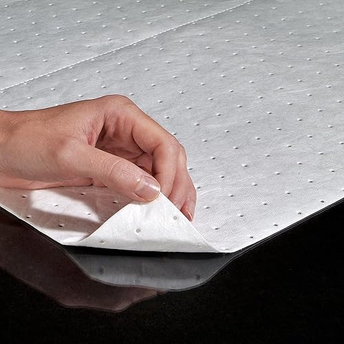 Miniatura 4 de PIG Alfombrilla absorbente de aceite en caja dispensadora que absorbe aceite y combustible, repele el agua, absorción de 14 onzas, 15 x 20 pulgadas,