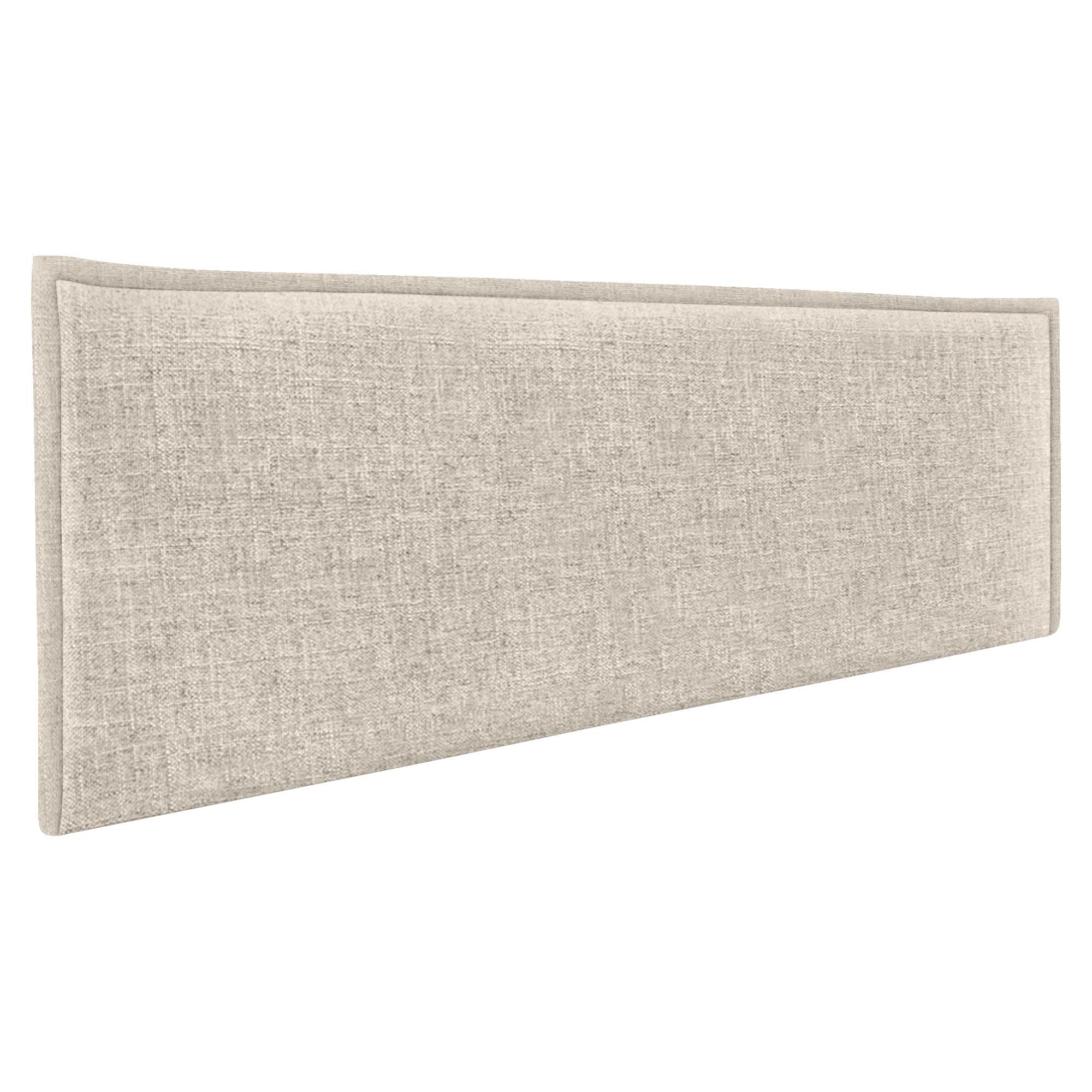 Tête De Lit DHOME En Lin Naturel - Passepoil - Avec Pieds Et Fixation Murale - Pour Lit 120/135/140 Cm