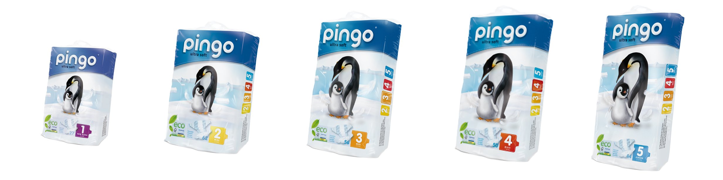 Pingo - Pañales Talla 3 Midi - 2 paquetes de 44 unidades- 4-9 kg -Pañales para bebé - Anti-alergénicos sin perfume - Máxima Absorción - Pañales ecológicos - Pieles sensibles - Color Blanco