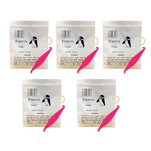 Miniatura 8 de Bandas de goma elásticas ortodónticas de 316 pulgadas, paquete de 500 bandas de goma medianas de 3.5 onzas, trenzas de pelo para rastas para