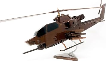 AH1 Cobra Helicopter Wood Model