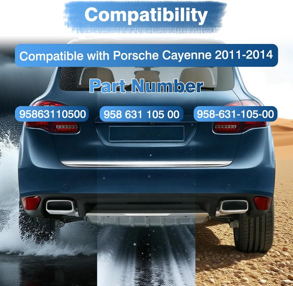 Rear Reflector Bumper Compatible with Porsche Cayenne 958 2011-2014, 95863110500, Rear Driver Side Rear Bumper Reflector Tail Light, Rear Left