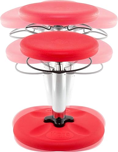 Miniatura 36 de Kore - Silla de altura ajustable, asiento activo para niños, adolescentes: Mejor que una pelota de equilibrio, asientos flexibles para aula. Negro