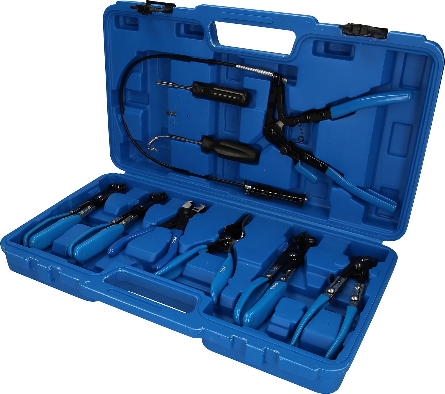 BRILLIANT TOOLS BT521000 Juego de alicates para abrazaderas de mangueras, 9 pzs [Powered by KS TOOLS]